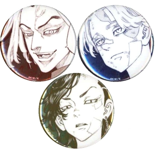 Taiju Shiba & Others D Tokyo Revengers Set of 3 Button Set D Original Art Exhibition Tokyo Manji Revengers Exhibition Limited [USED]