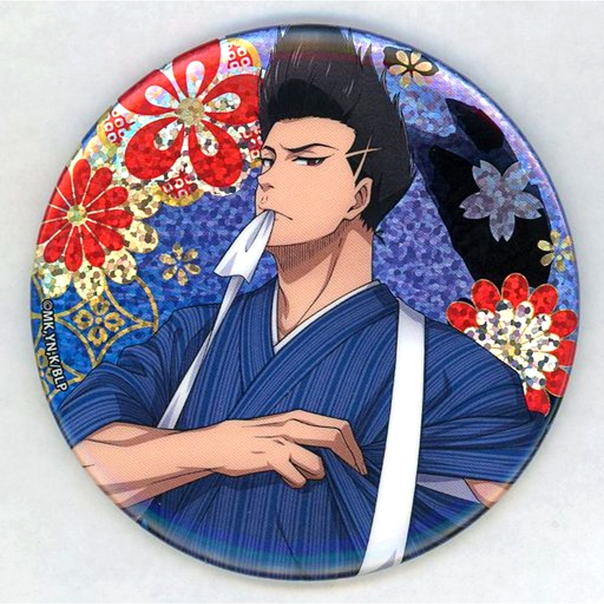 Shouei Barou Blue Lock x TOEI KYOTO STUDIO PARK OFF THE BALL in KYOTO Trading Holographic Button Kimono Ver. [USED]