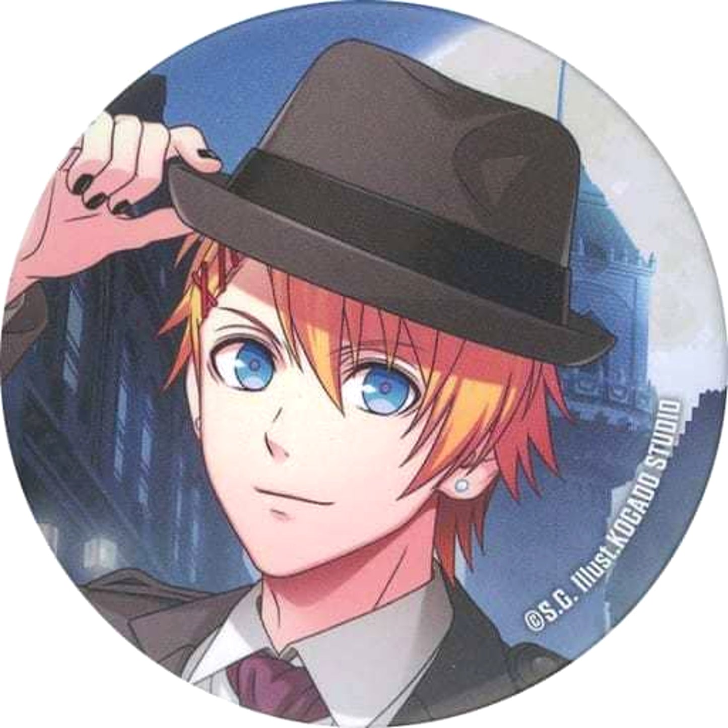 Uta no Prince Sama Sho Sho Kurusu Trading Can Badge Shining Detective Agency Ver. Red Tokyo Towor Uta no Prince-Sama Collabo Nazotoki Event Shining Detective Agency Limited Buttons [USED]