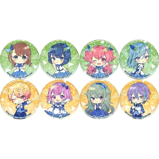 Hatsune Miku: Colorful Stage! Minori Hanasato & Others Hologram Can Badge B Lawson Campaign Limited All 8 Types Set Buttons [USED]