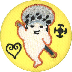 One Piece Trafalgar Law Have a Break! Series Icing Cookie Pattern Embroidery Can Badge Straw Store Limited Buttons [USED]