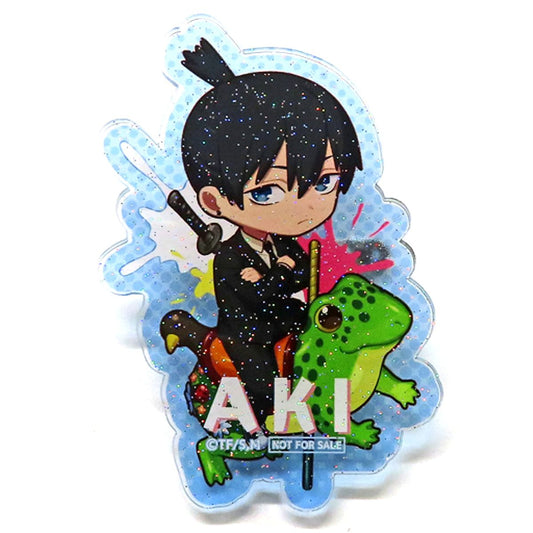 Aki Hayakawa Acrylic Badge Chainsaw Man x Tokyo Dome City Attractions Saikou no Omoide ga Dekichimauze Festival Game B Prize [USED]