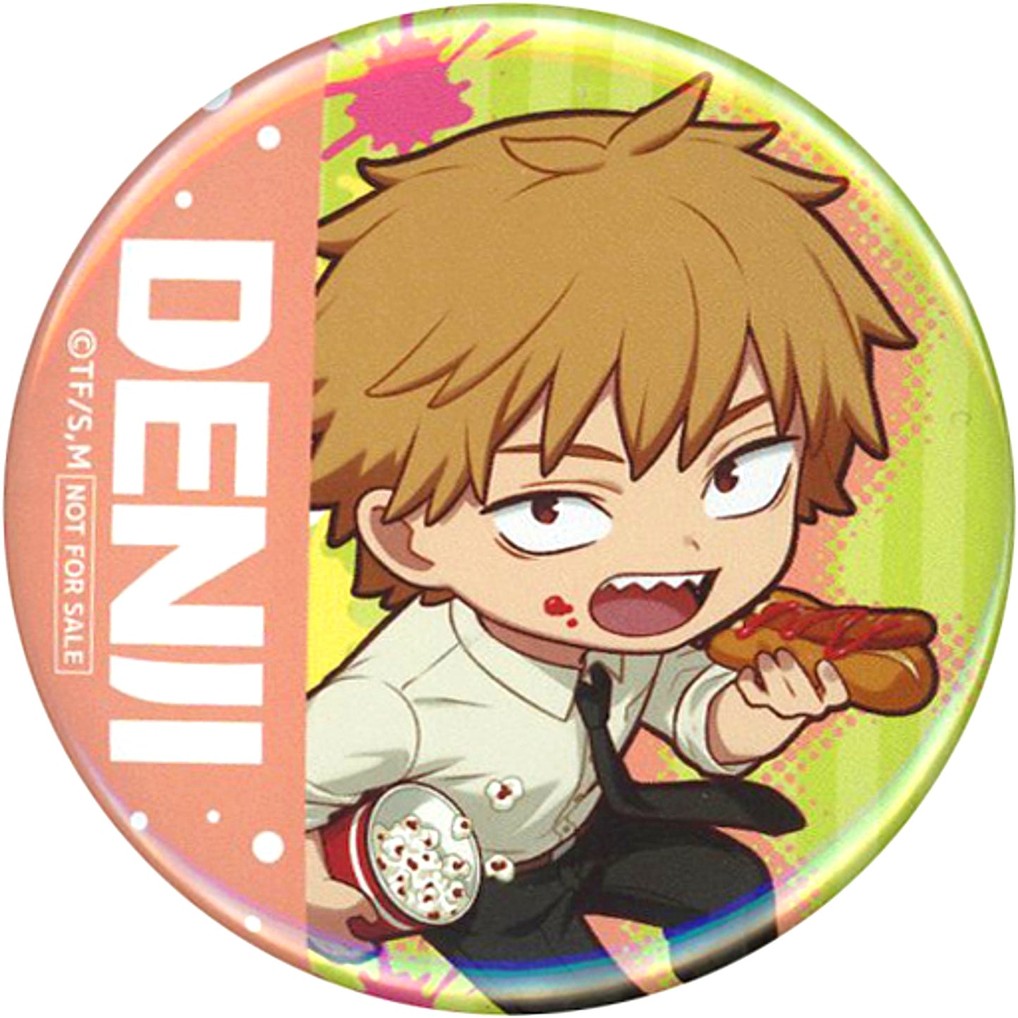Denji Chainsaw Man x Tokyo Dome City Attractions Button Ennichi Game Prize C [USED]