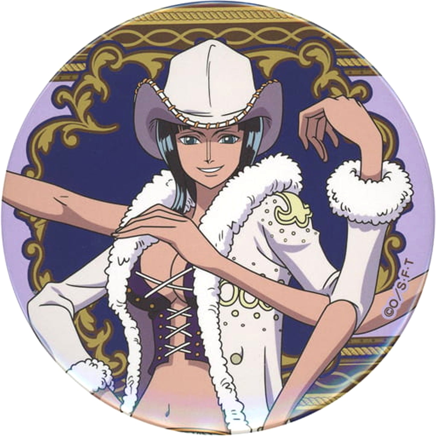 One Piece Miss All Sunday Nico Robin Baroque Works Can Badge Buttons [USED]