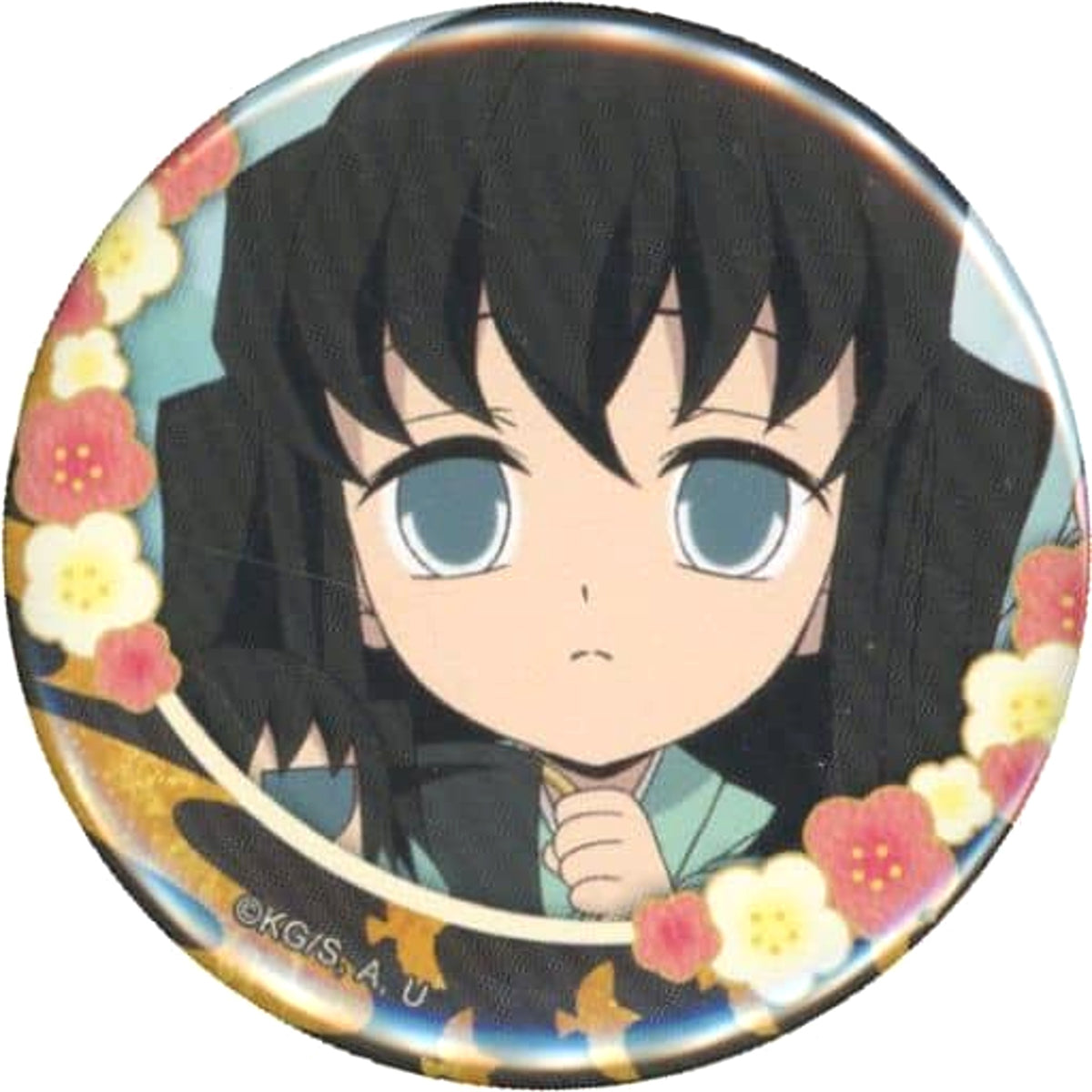 Demon Slayer: Kimetsu no Yaiba Muichirou Tokitou Fortune Can Badge ufotable Cafe x Machi Asobi Cafe New Year Event 2023 Limited Buttons [USED]