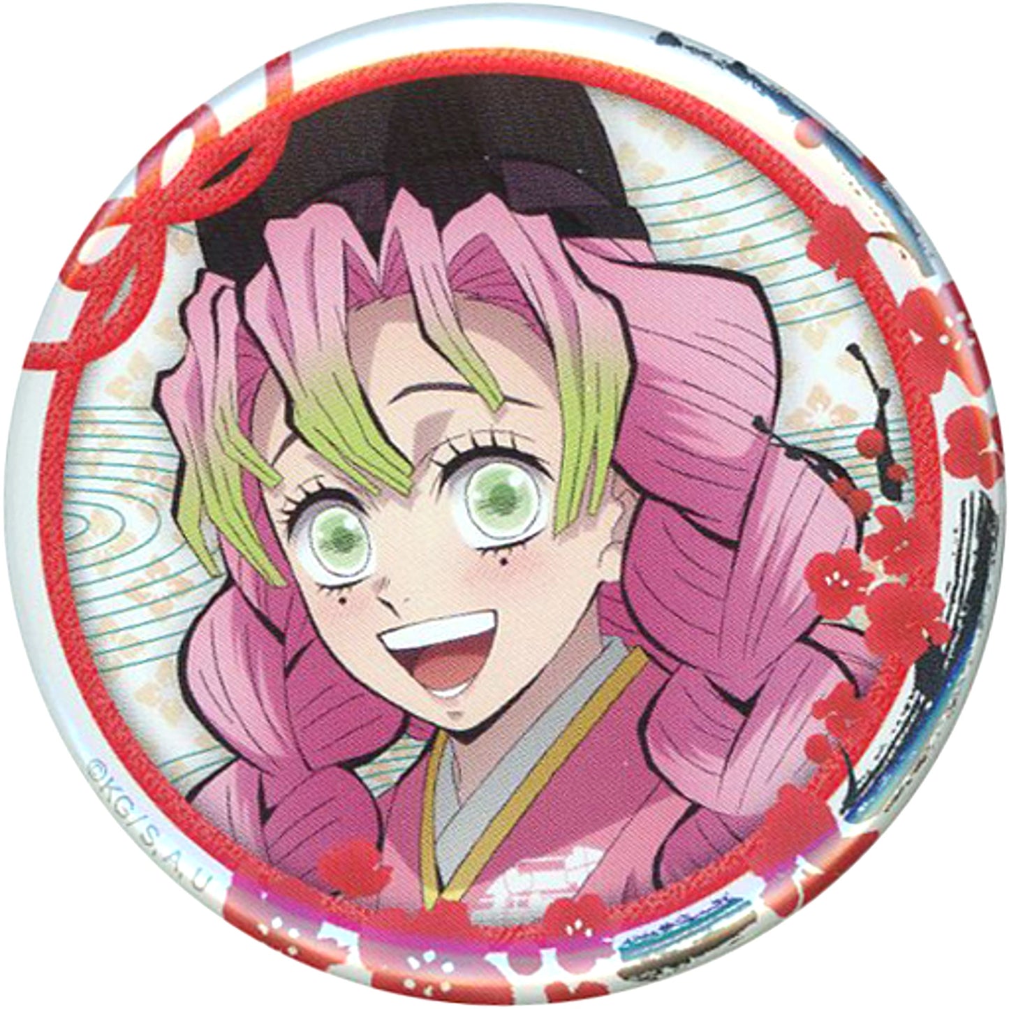 Mitsuri Kanroji Demon Slayer Kimetsu no Yaiba Happy New Year Hatsumode with Tanjiro and others Illustration 57mm Button C101 Goods [USED]