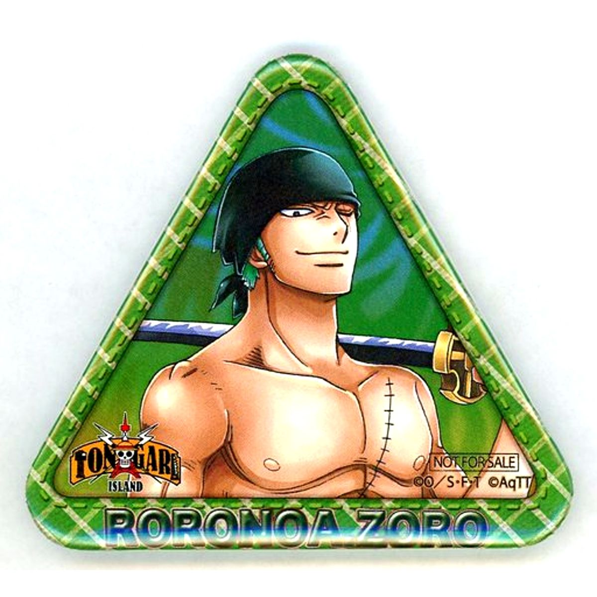 Roronoa Zoro Bandana One Piece Tongari Button Tongari Sticker Rally Mission Clear Prize [USED]