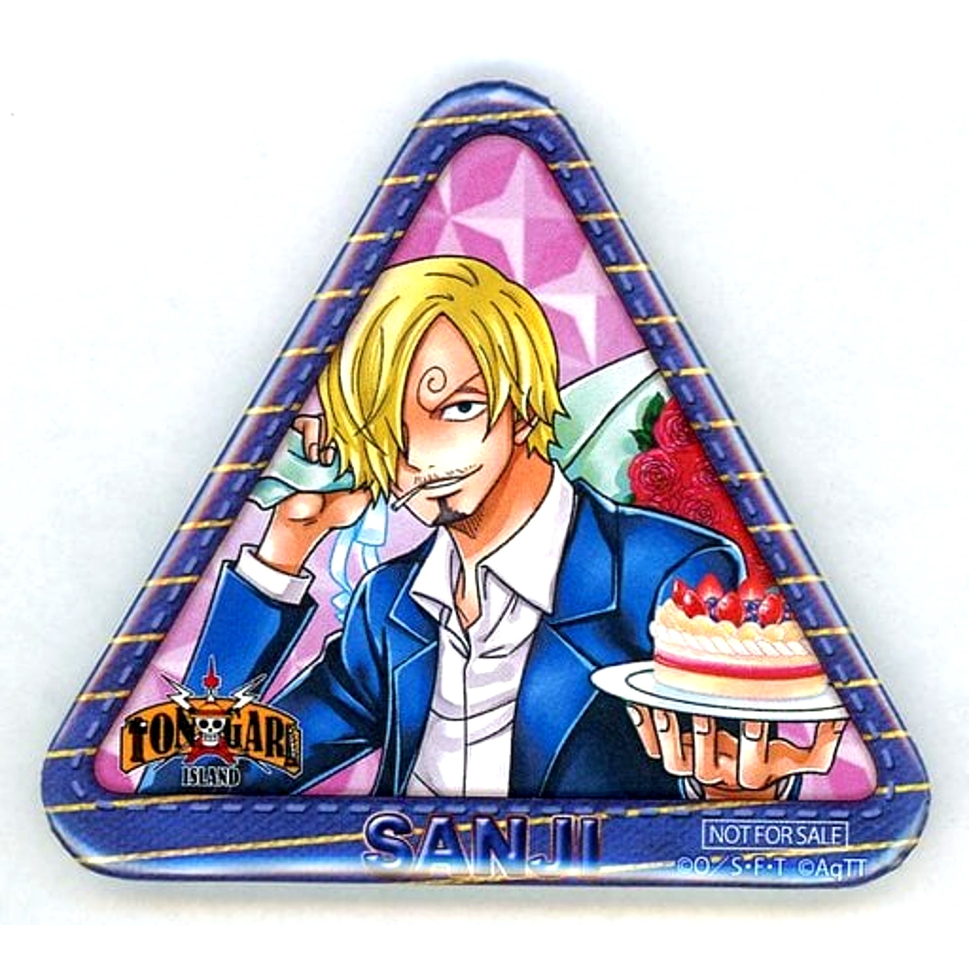 Sanji One Piece Cake Tongari Button Tongari Seal Rally Mission Clear Prize [USED]