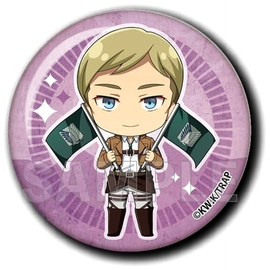 Attack on Titan Erwin Smith Chobi Deka Can Badge Flag Ver. Buttons [USED]