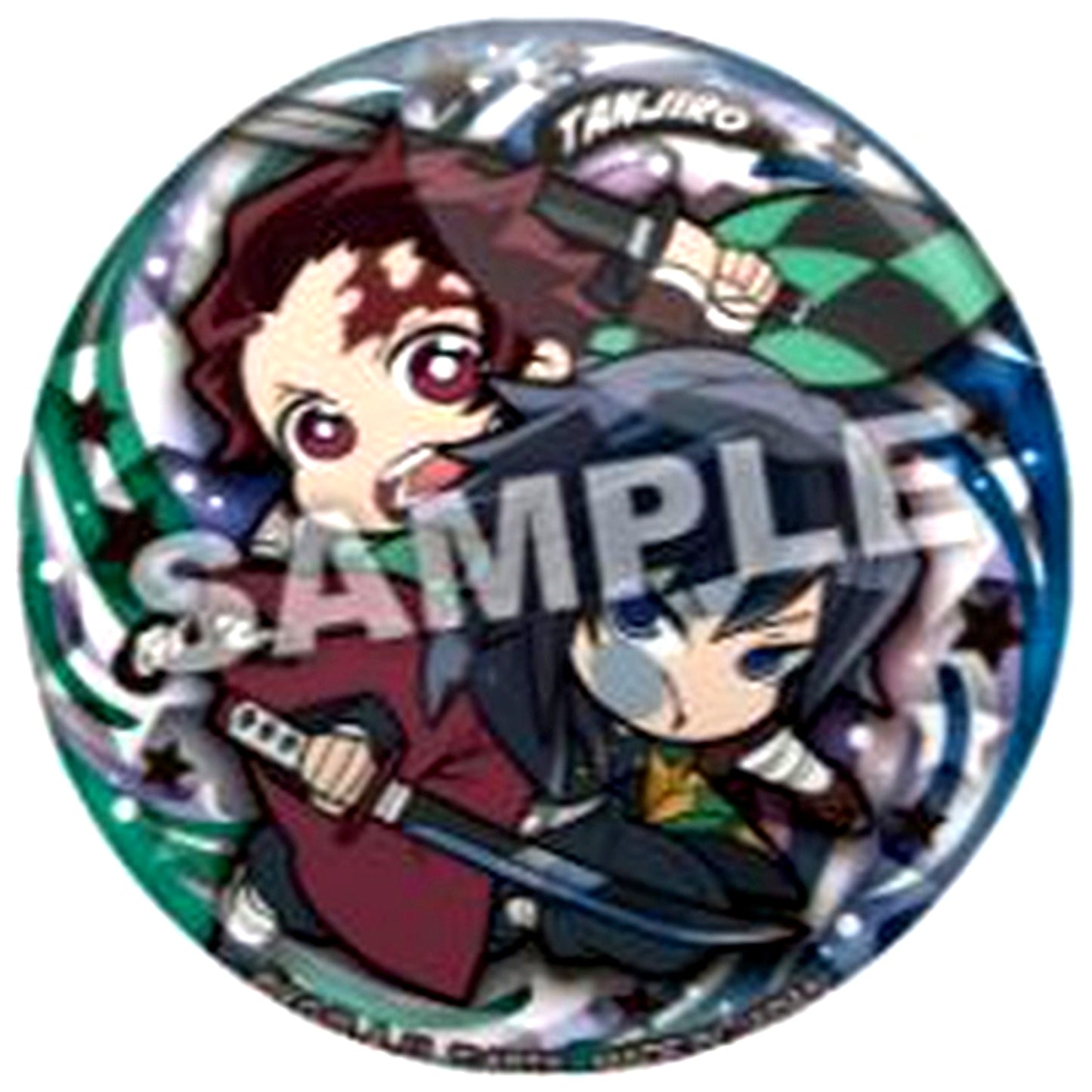 Tanjiro Kamado Giyu Tomioka Pita Defome Demon Slayer United Button [USED]