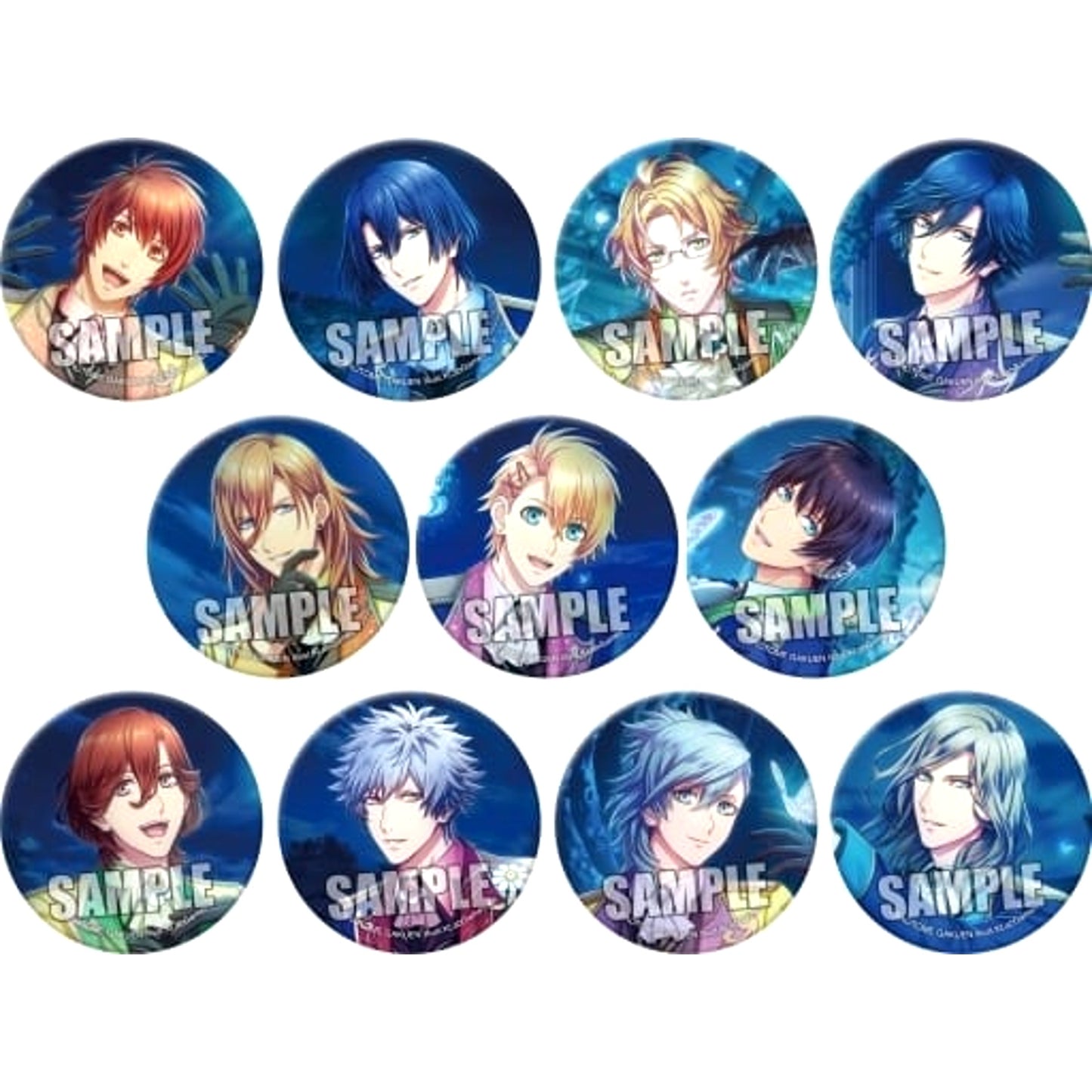 Uta no Prince Sama Shining Live Ren Jinguji & Others Trading Can Badge Hana Sasou Haru no Hidamari Another Shot Ver. All 11 Types Set Buttons [USED]