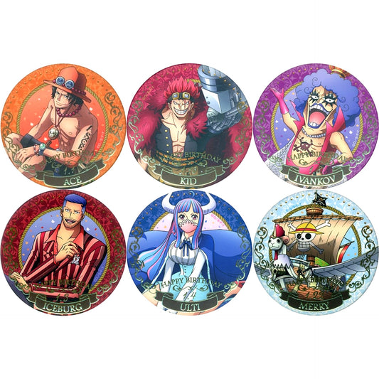 Set of 6 One Piece Birthday Jewelry Button January Mugiwara Store Ltd [USED]