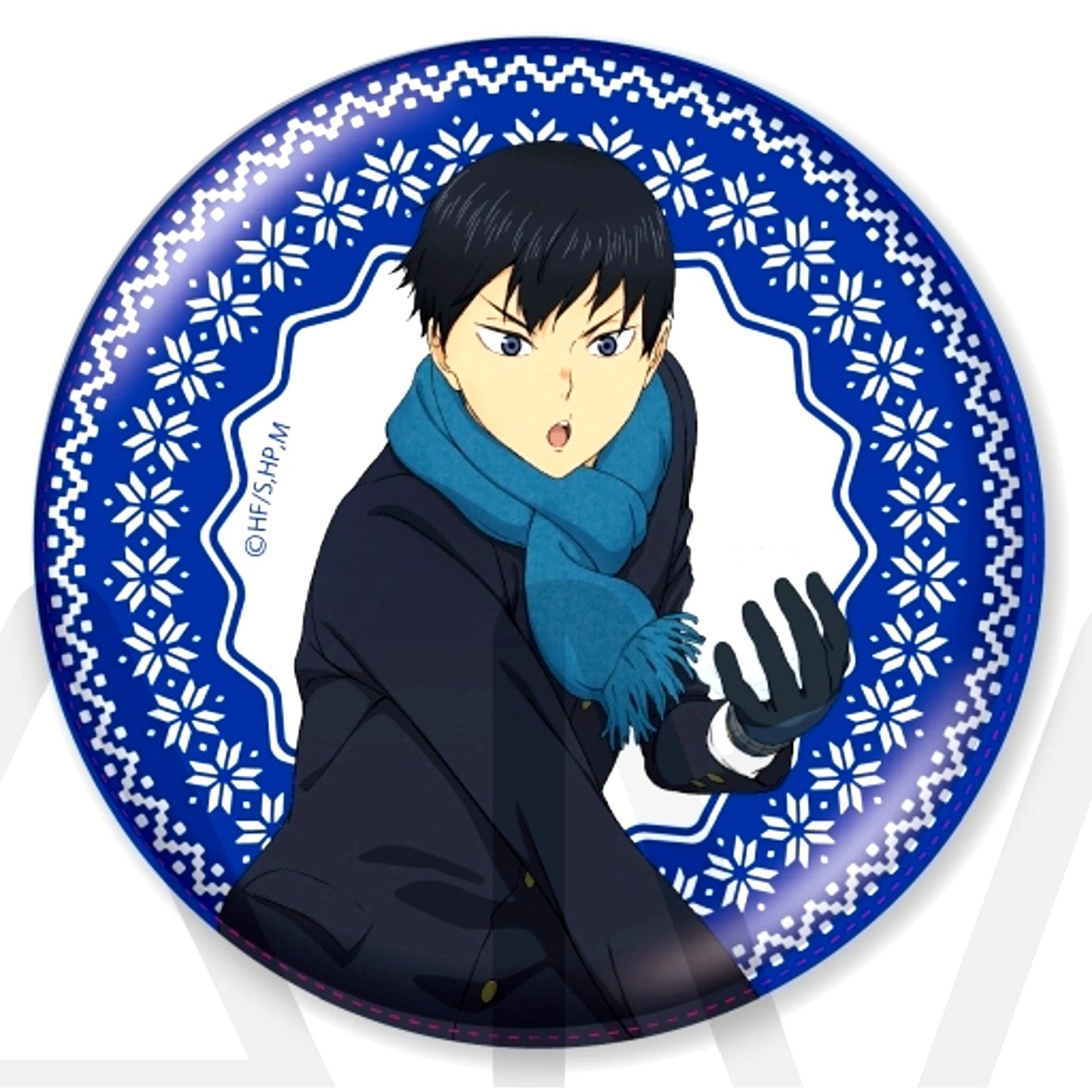 Tobio Kageyama Haikyu!! Big Glitter Button Collection Snow Play Ver. [USED]