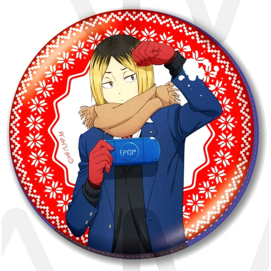 Kenma Kozume Haikyu!! Big Glitter Button Collection Snow Play Ver. [USED]