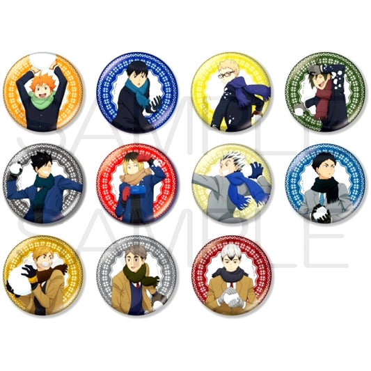 Set of 11 Haikyu!! Big Glitter Button Collection Snow Play Ver. [USED]