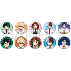My Hero Academia Katsuki Bakugo & Others Kirakira Can Badge Collection Youth Ver. All 10 Types Set Buttons [USED]