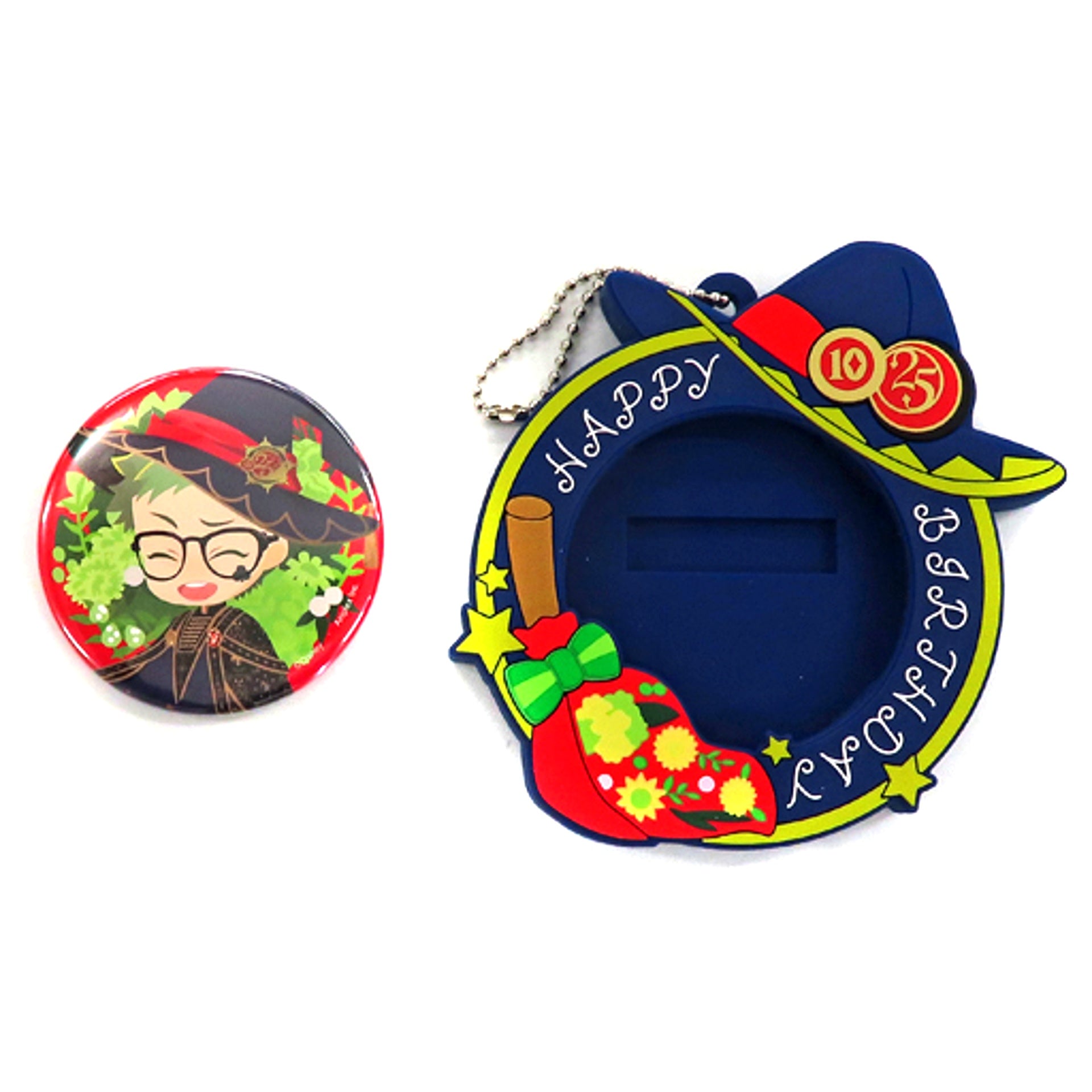 Trey Clover Disney Twisted-Wonderland Button with Broomquet Birthday Cover Trey Birthday Memorial [USED]