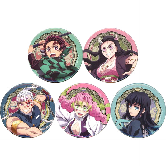 Set of 5 Demon Slayer Kimetsu no Yaiba World Tour Screening To the Swordsmith Village World Tour Drawn Illustration Random Button Theater Goods [USED]