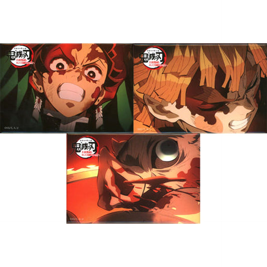World Tour Screening Demon Slayer: Kimetsu no Yaiba To the Swordsmith Village Tanjiro Kamado & Others Scene Photo Square Can Badge Set Theater Limited Set of 3 Buttons [USED]