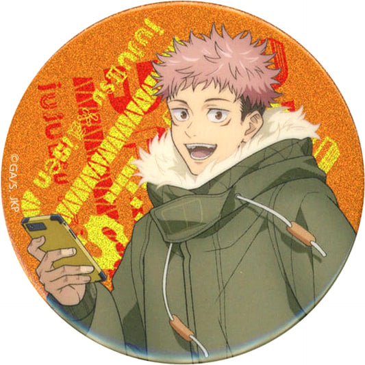 Yuji Itadori Natural Proportions Jujutsu Kaisen Glitter Button Collection Tokyo Anime Tourism 2023 Jujutsu Kaisen Pop Up Shop in Marui Limited [USED]