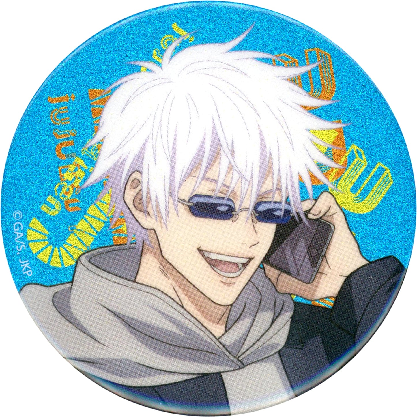 Satoru Gojo Natural Proportions Zoom Jujutsu Kaisen Glitter Button Collection Tokyo Anime Tourism 2023 Jujutsu Kaisen Pop Up Shop in Marui Limited [USED]