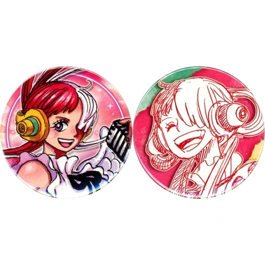 Set of 2 Uta One Piece FILM RED Button [USED]