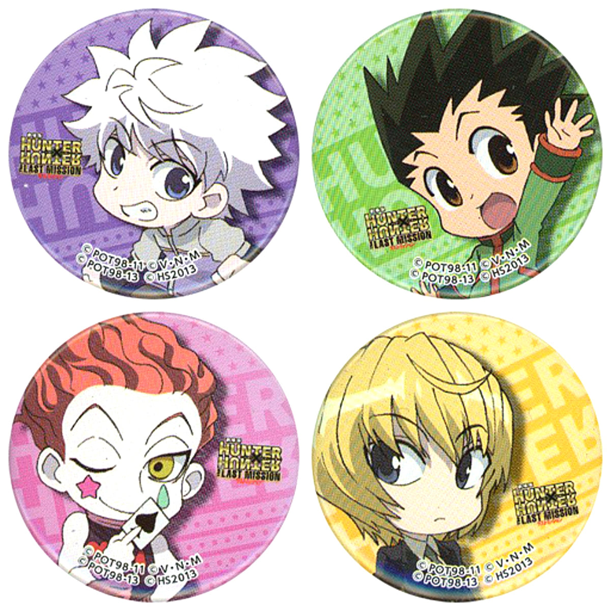 All Characters Set of 4 Button Hunter x Hunter The Movie The LAST MISSION Goods [USED]