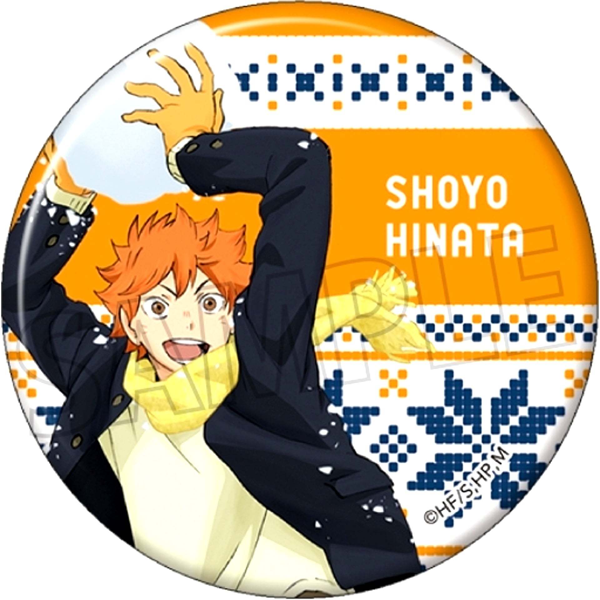 Shoyo Hinata Haikyu!! TO THE TOP Character Button Collection Snowball Fight [USED]