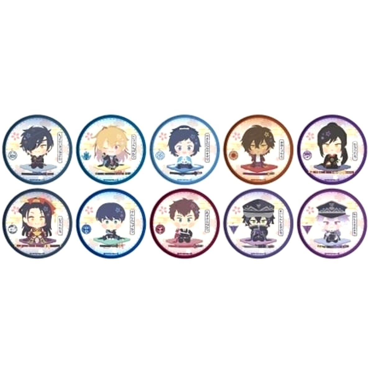 Wanpaku! Touken Ranbu Shokudaikiri Mitsutada & Others Can Badge 06 All 10 Types Set Buttons [USED]