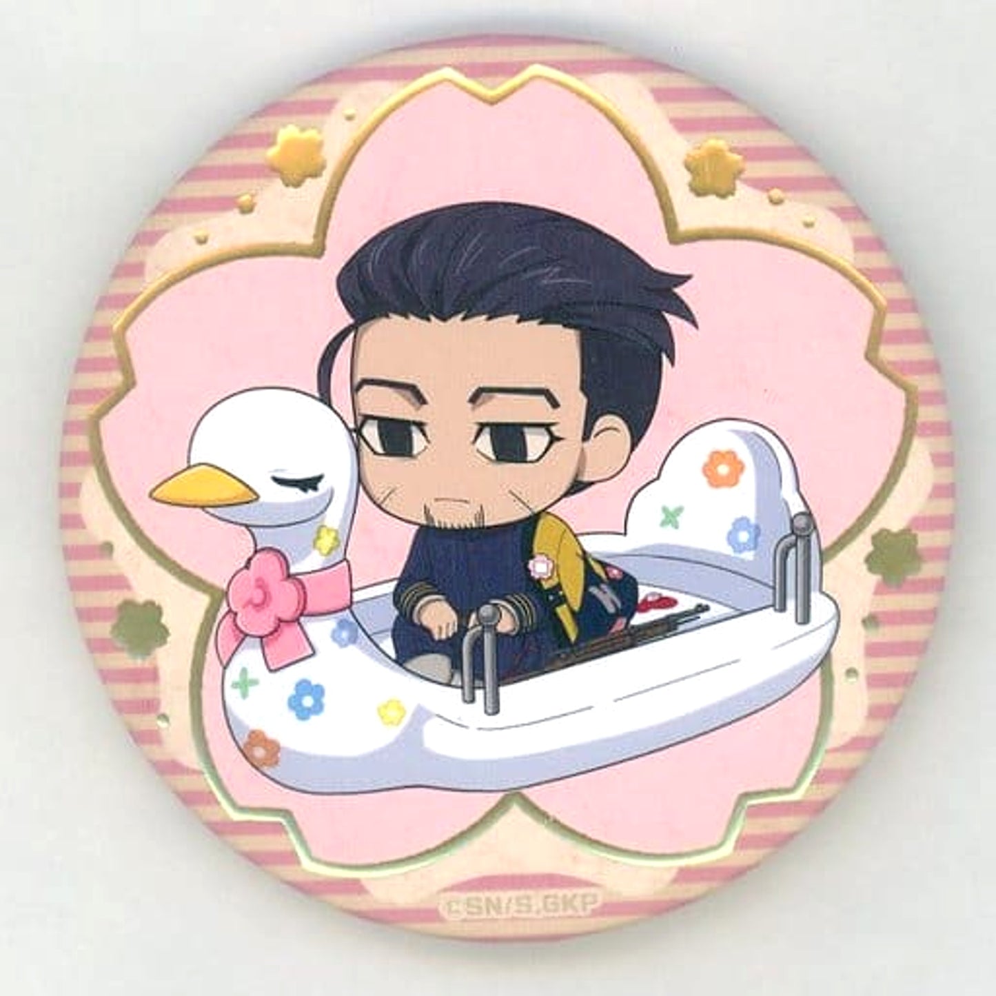 Hyakunosuke Ogata Golden Kamuy Big Button Collection Golden Yugi Commemoration Hanayashiki Infiltration Operation Limited [USED]