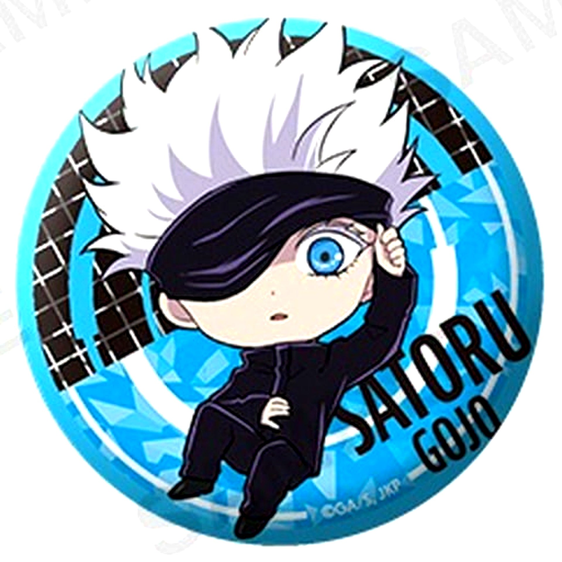 Satoru Gojo Jujutsu Kaisen Corocore! Trading Hologram Button [USED]