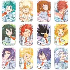 My Hero Academia Izuku Midoriya & Others Round Squiare Can Badge 8 All 12 Types Set Buttons [USED]