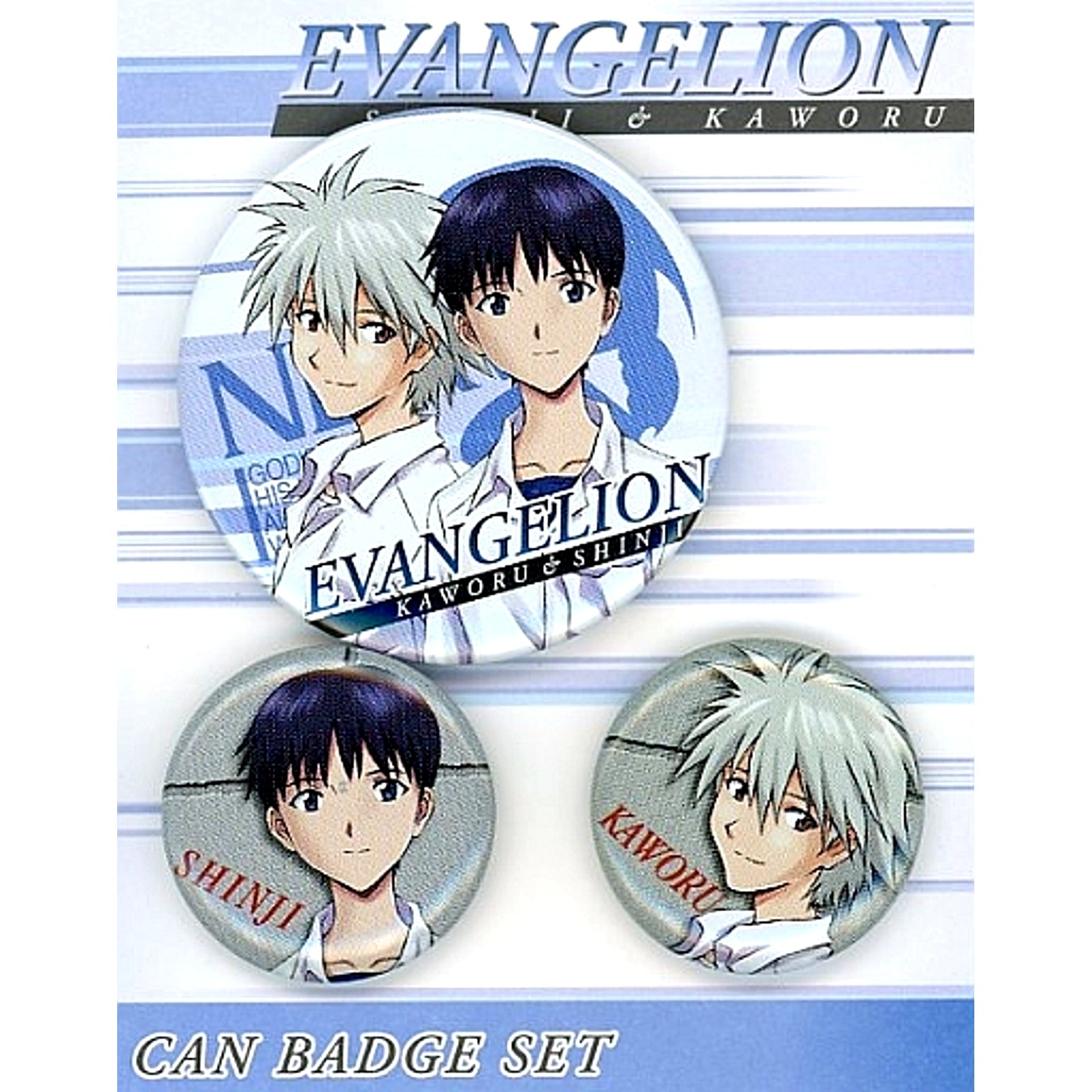 Shinji Ikari & Kaworu Nagisa Button Set A Evangelion [USED]