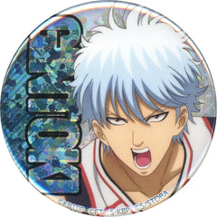 Gintama Gintoki Sakata Hologram Can Badge Namja Town Limited Kuroko's Basketball Collaboration Kick the Can is Surprisingly Exciting Even When They Meet For The First Time Buttons [USED]