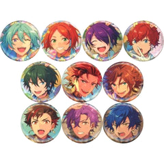 Ensemble Stars!! Mika Kagehira & Others Shuffle Can Badge Puffy Bunny & Butoukai Idol Side All 10 Types Set Buttons [USED]