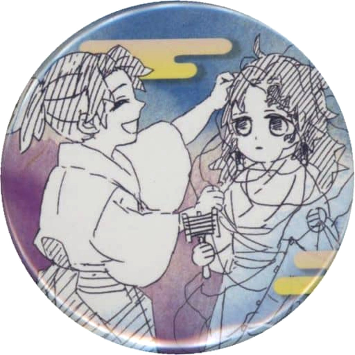Demon Slayer: Kimetsu no Yaiba Tsugikuni Brothers Collection Can Badge Petit Koyoharu Gotoge Original Art Exhibition Fukuoka Limited Buttons [USED]