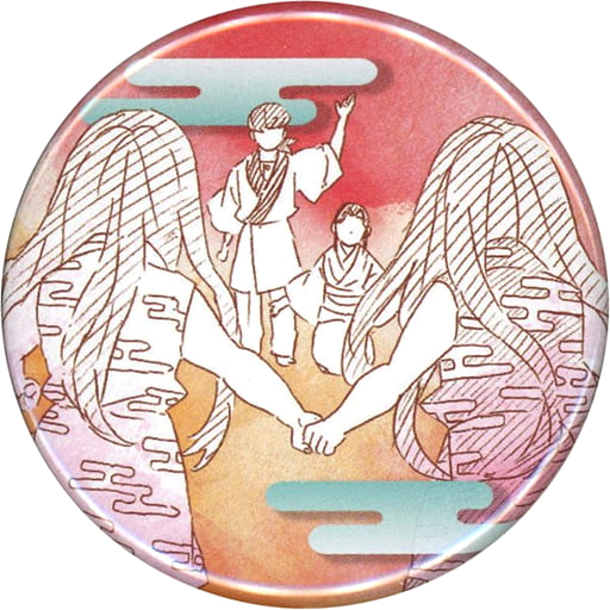 Demon Slayer: Kimetsu no Yaiba Tokito Brothers Collection Button Petit Koyoharu Gotoge Original Art Exhibition Fukuoka Limited [USED]