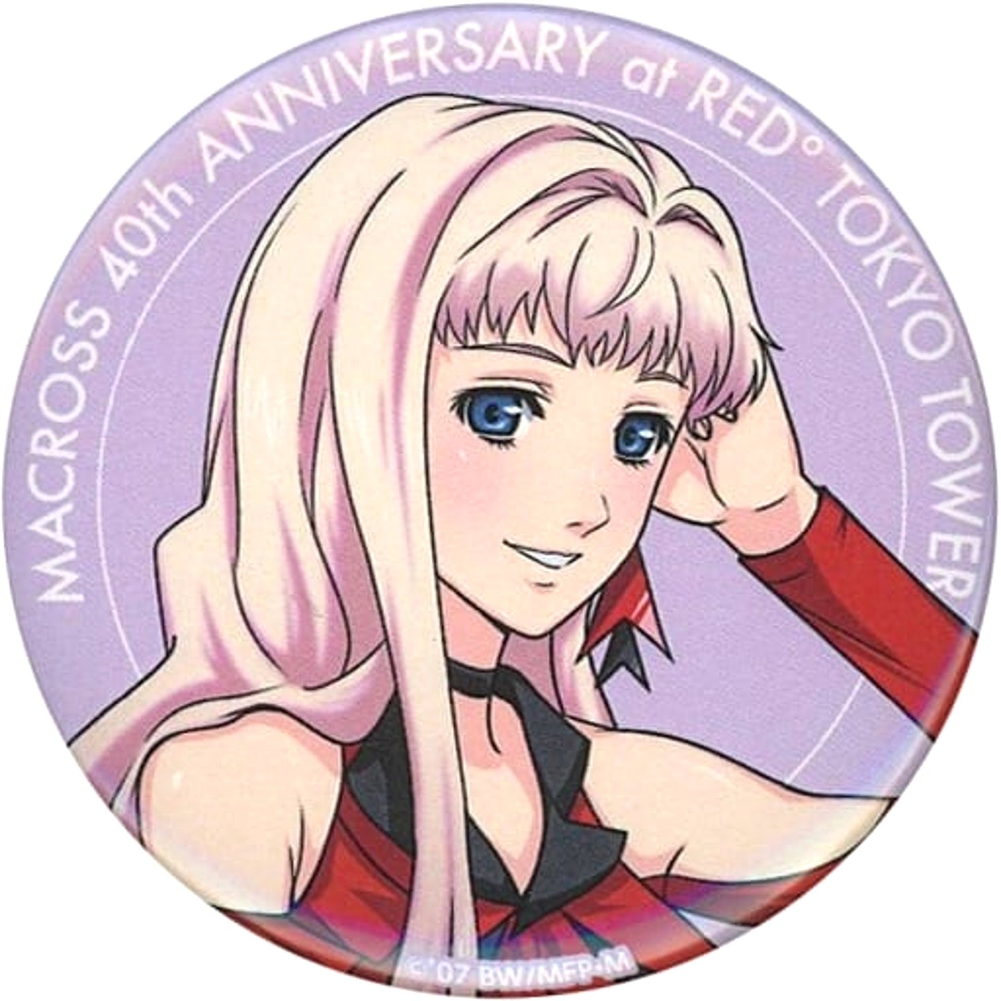 Macross Frontier Sheryl Nome Macross Frontier Macross Trading Can Badge Red Tokyo Tower Macross 40th Anniversary ga Tomaranai Limited Edition Buttons [USED]