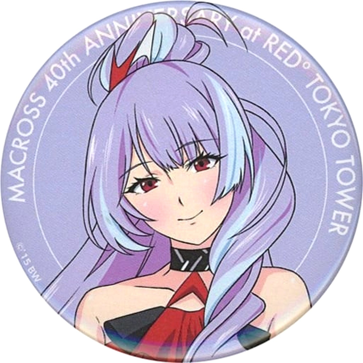 Macross Delta Mikumo Guynemer Macross Delta Macross Trading Can Badge Red Tokyo Tower Macross 40th Anniversary ga Tomaranai Limited Edition Buttons [USED]