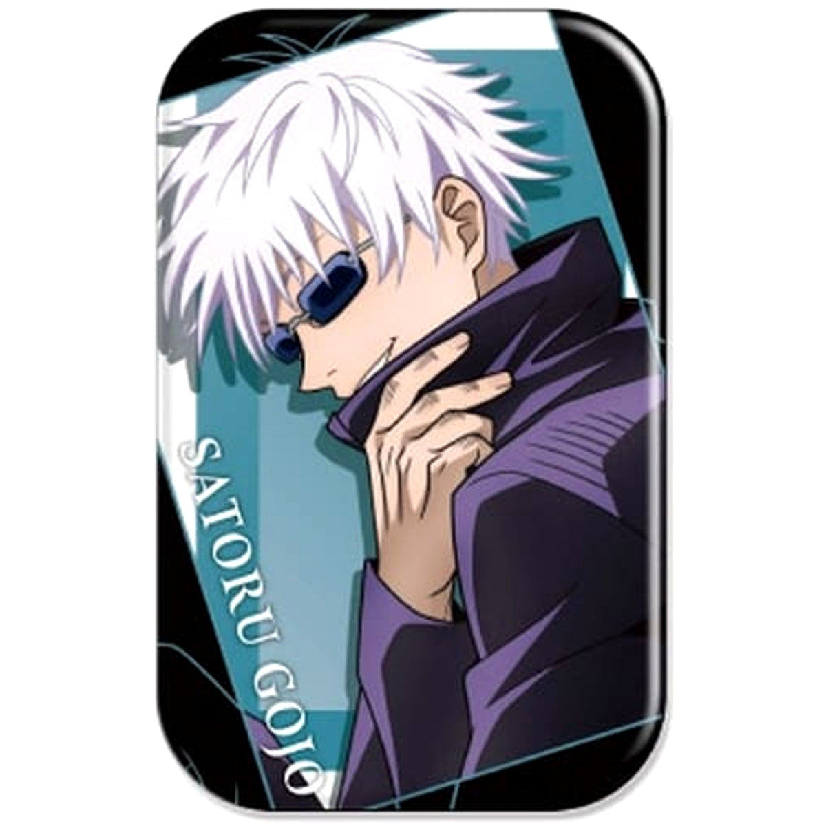 Jujutsu Kaisen Satoru Gojo Round Squiare Can Badge 3 Buttons [USED]