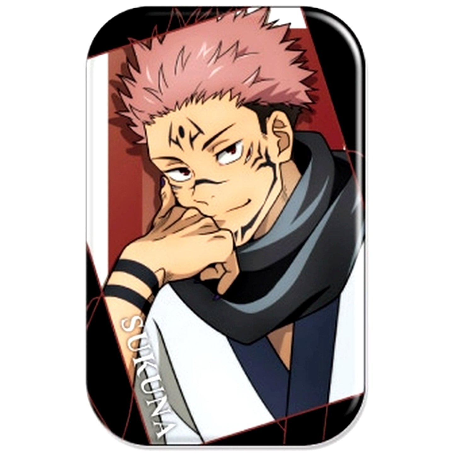 Ryomen Sukuna Jujutsu Kaisen Marukaku Button 3 [USED]