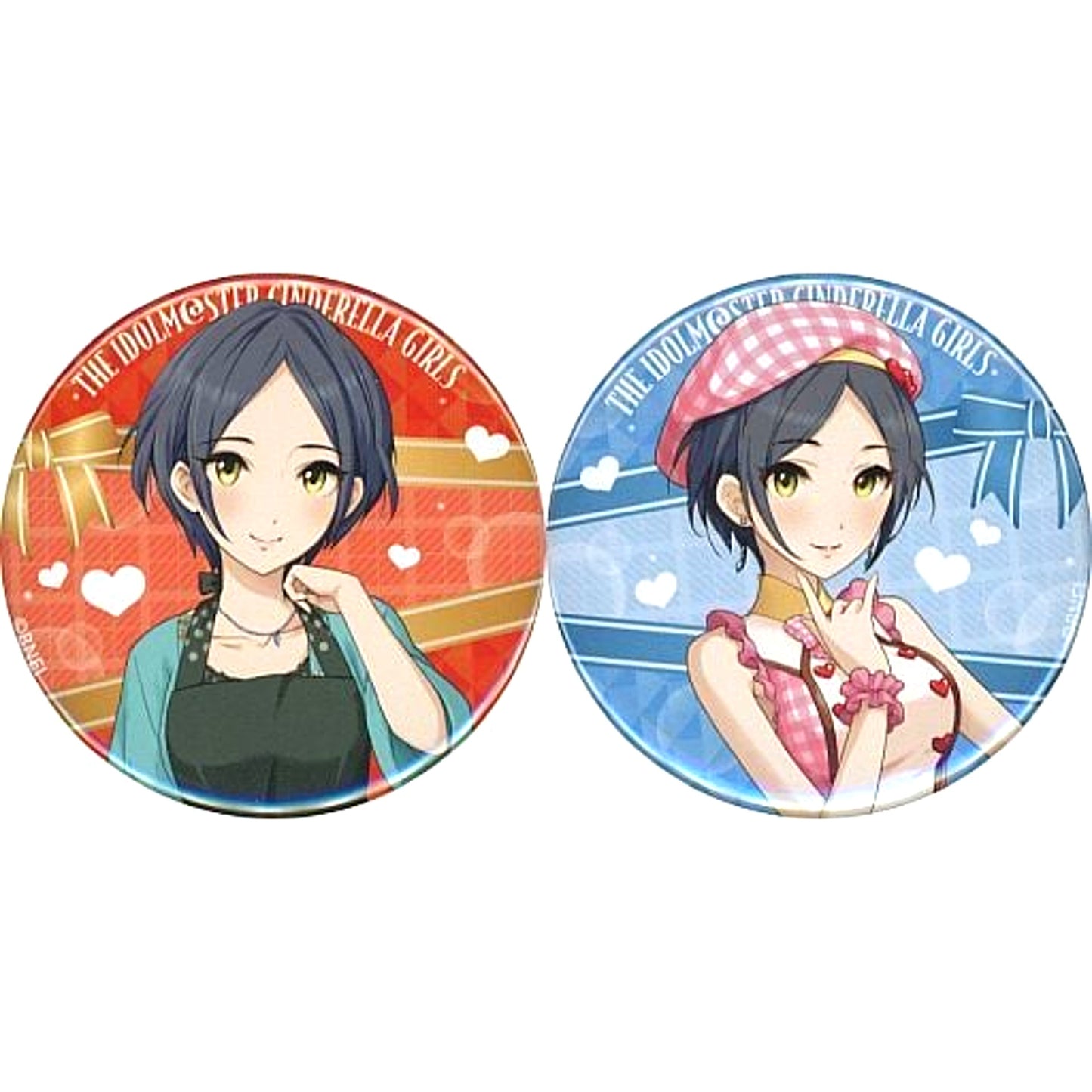 Kanade Hayami Happy Valentine Badge Set of 2 Kotobukiya Kuji The Idolmaster Cinderella Girls stage02 Prize D-7 [USED]