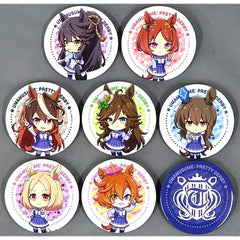 Set of 4 Group Uma Musume Pretty Derby V Sign Trading Button Set of 2 7-Eleven 2nd Anniversary Campaign [USED]
