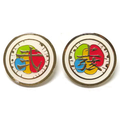 World Tour Demon Slayer: Kimetsu no Yaiba to the Swordsmith Village Upper Rank 2 Set of 2 Upper Rank Demon's Eyes Pin Badge Set Theater Limited [USED]
