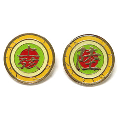 World Tour Screening Demon Slayer: Kimetsu no Yaiba To the Swordsmith Village Gyuutarou Upper Rank 6 Jogen no Oni no Me Pin Badge Set Theater Limited Set of 2 Buttons [USED]