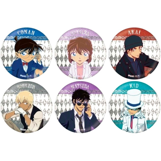 Set of 6 Detective Conan Trading Metallic Button J [USED]
