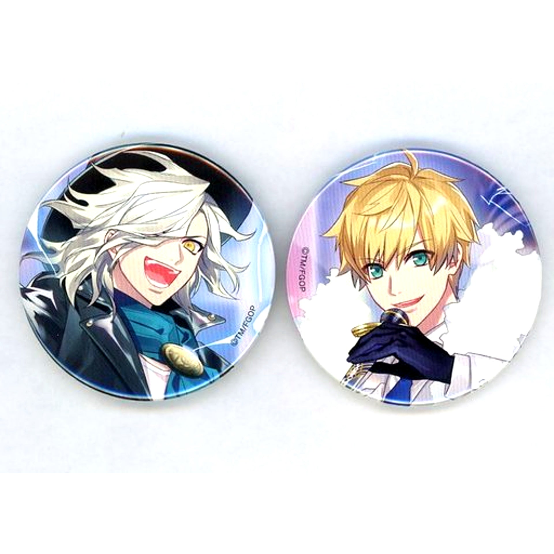 Arthur Pendragon Prototype and Edmond Dantes Fate/Grand Order Ryo Fujiwara Drawn Illustration Servant Singing Contest Black and White Set Single Button C93 [USED]