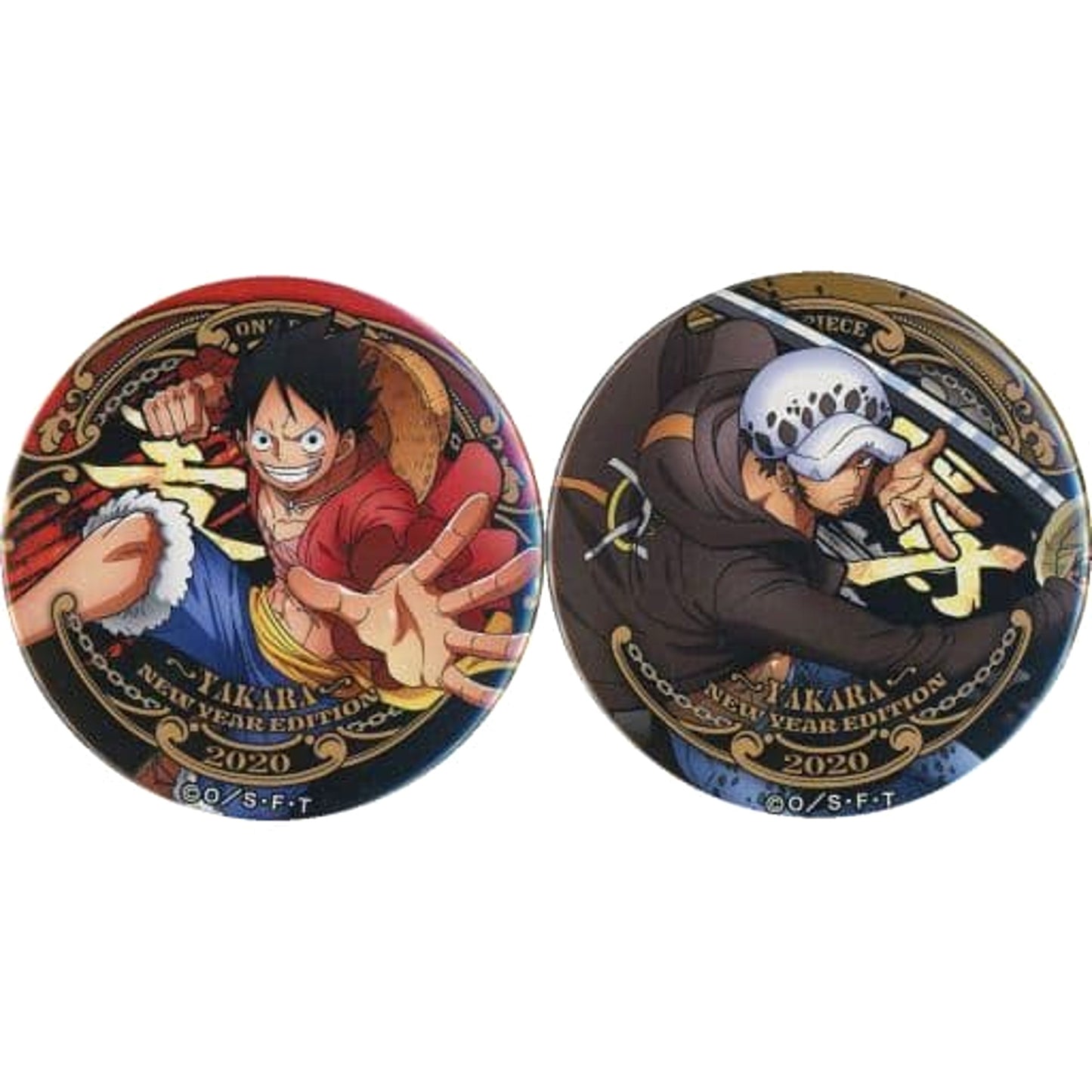 Luffy Law One Piece 2 Types set Great Pirate Bag 2020 Yakara Button Straw Store Limited [USED]