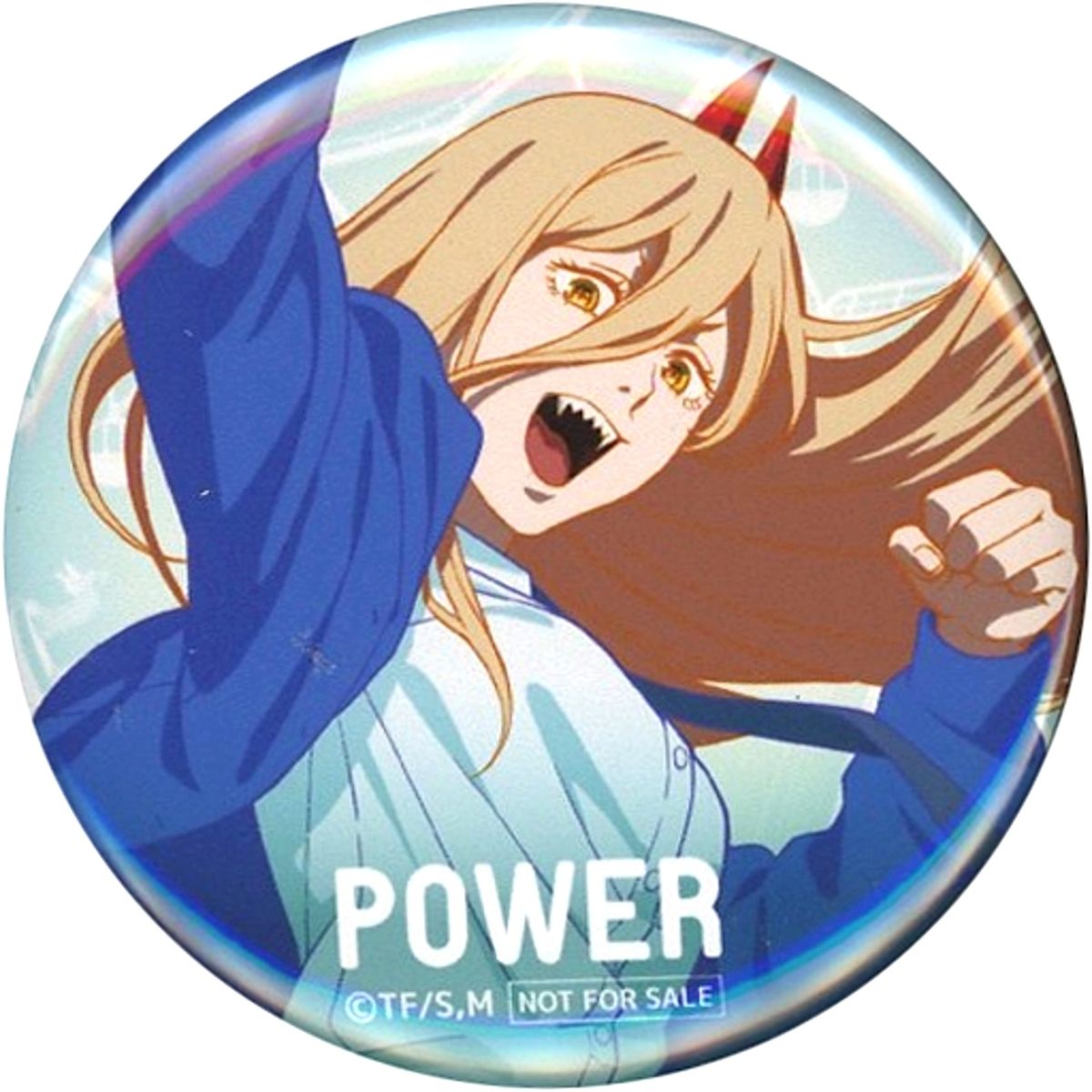 Power Chainsaw Man x Tokyo Dome City Attractions Saikou no Omoide ga Dekichimauze Festival Game C Prize Part 2 Button [USED]