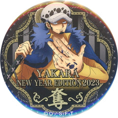 One Piece Trafalgar Law Trafalgar Law Yakara Can Badge New Year Edition Straw Store Limited Pirate Bag 2023 Large Pirate Bag: Black Iron Included Items Buttons [USED]